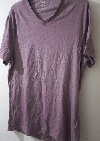 Bordo V Yaka Slim Fit Erkek Tişört - Görsel 4