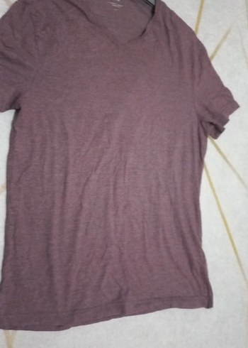 Bordo V Yaka Slim Fit Erkek Tişört - Görsel 3