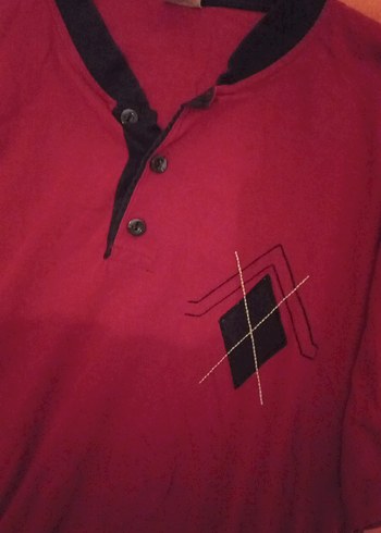 Kırmızı tşört erkek M L UYGUNDUR - Görsel 3