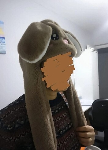 8-12 Yaş, 23 cm Beden Tavşan Kulaklı Şapka