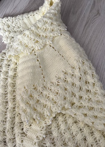 Kız Çocuk Örgü Bohem Bolero Beyaz - Görsel 3