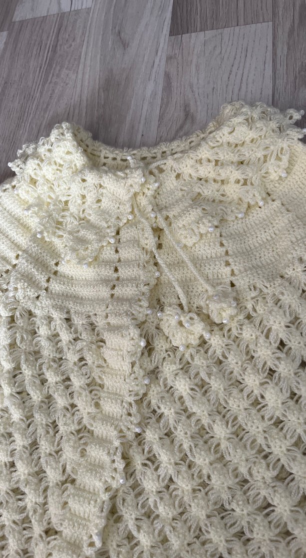 Kız Çocuk Örgü Bohem Bolero Beyaz - Görsel 2