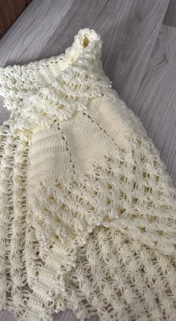 Kız Çocuk Örgü Bohem Bolero Beyaz - Görsel 3