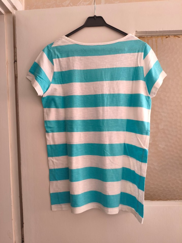 Çizgili Kadın Tişört - Görsel 3