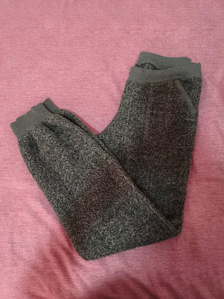 Gri Örgü Detaylı Rahat Kesim Kadın Eşofman Altı - Görsel 2