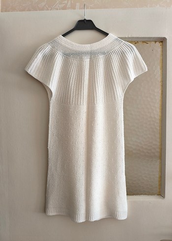 Kadın Beyaz Örgü Yelek - Görsel 3