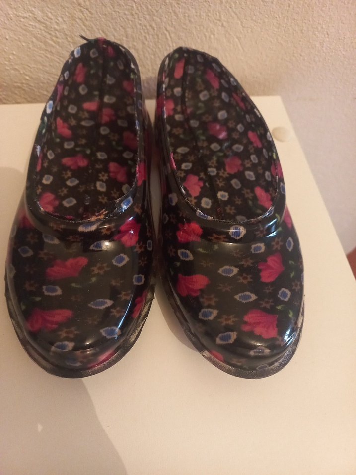 Çiçek Desenli Kiz cocuk lastik  Babet - Görsel 3