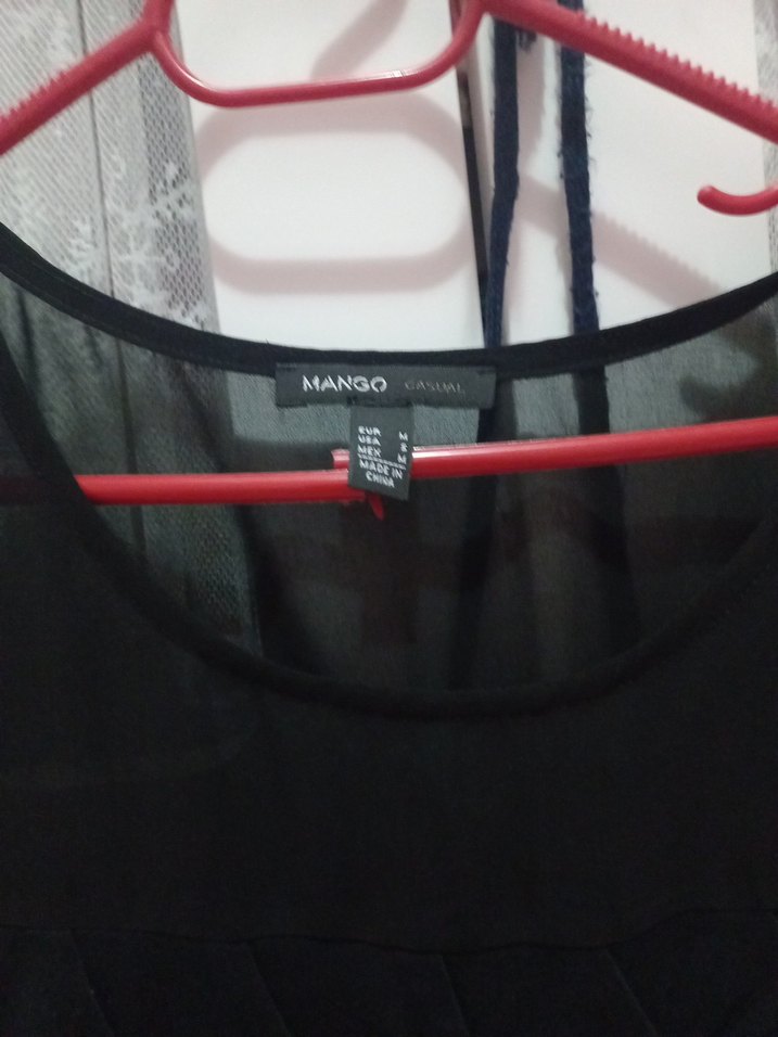 adl Siyah V Yakalı Salaş Kadın Bluz - Görsel 2