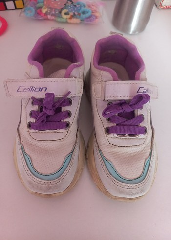 Kız Çocuk Mor Cırt Cırtlı Spor Ayakkabı - Görsel 5