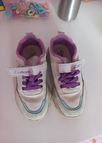 Kız Çocuk Mor Cırt Cırtlı Spor Ayakkabı - Görsel 2