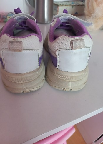 Kız Çocuk Mor Cırt Cırtlı Spor Ayakkabı - Görsel 3