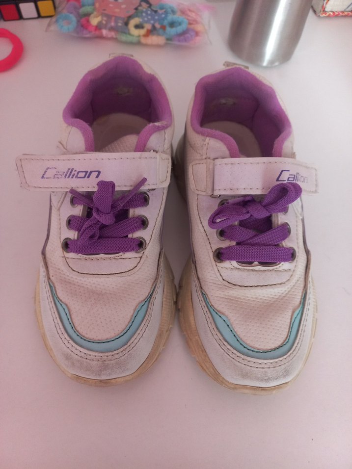 Kız Çocuk Mor Cırt Cırtlı Spor Ayakkabı - Görsel 5