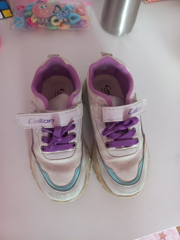 Kız Çocuk Mor Cırt Cırtlı Spor Ayakkabı - Görsel 2