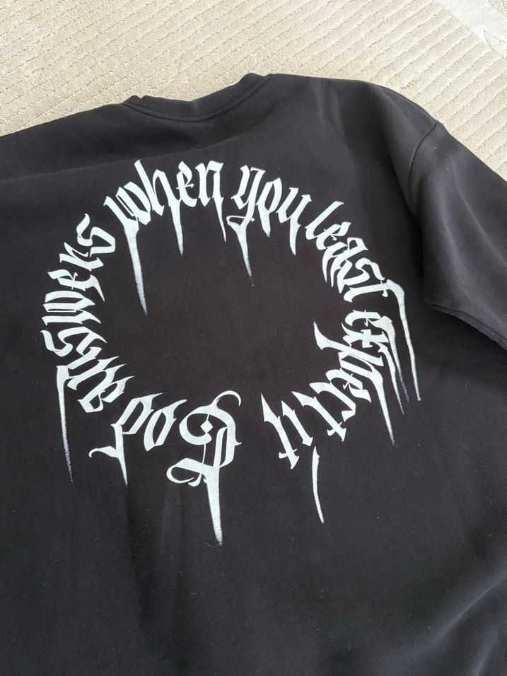 Siyah Baskılı Kadın Sweatshirt - Görsel 2