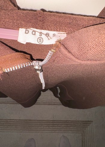 Kadın Kahverengi Fermuarlı Sweatshirt - Görsel 2