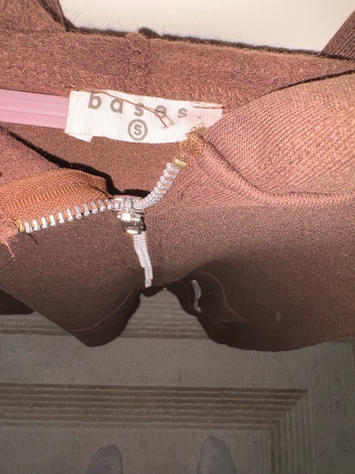 Kadın Kahverengi Fermuarlı Sweatshirt - Görsel 2