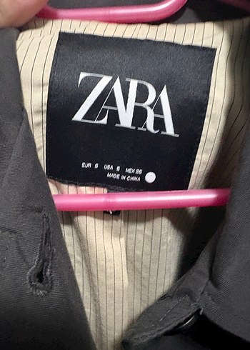 Gri Midi Boy ZARA Düğmeli Erkek Yağmurluk - Görsel 3