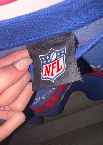 Mavi Baskılı Kadın Sweatshirt - Görsel 2