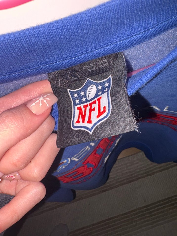 Mavi Baskılı Kadın Sweatshirt - Görsel 2