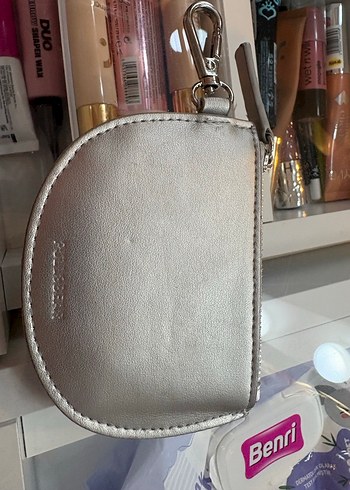 Gri Deri Fermuarlı Kadın Cüzdanı - Görsel 2