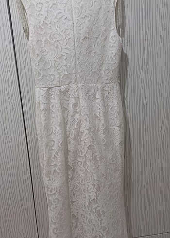 Dantel Kumaşlı Beyaz balık gelinlik - Görsel 5