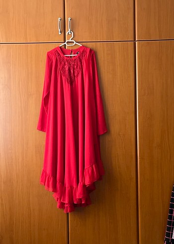 #puane tül elbise - Görsel 5