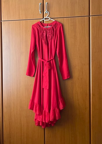 #puane tül elbise - Görsel 2