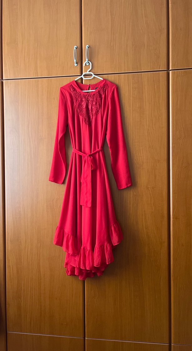 #puane tül elbise - Görsel 2