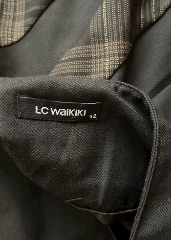 Piliseli Siyah Ekose Midi Hamile Etek - Görsel 3