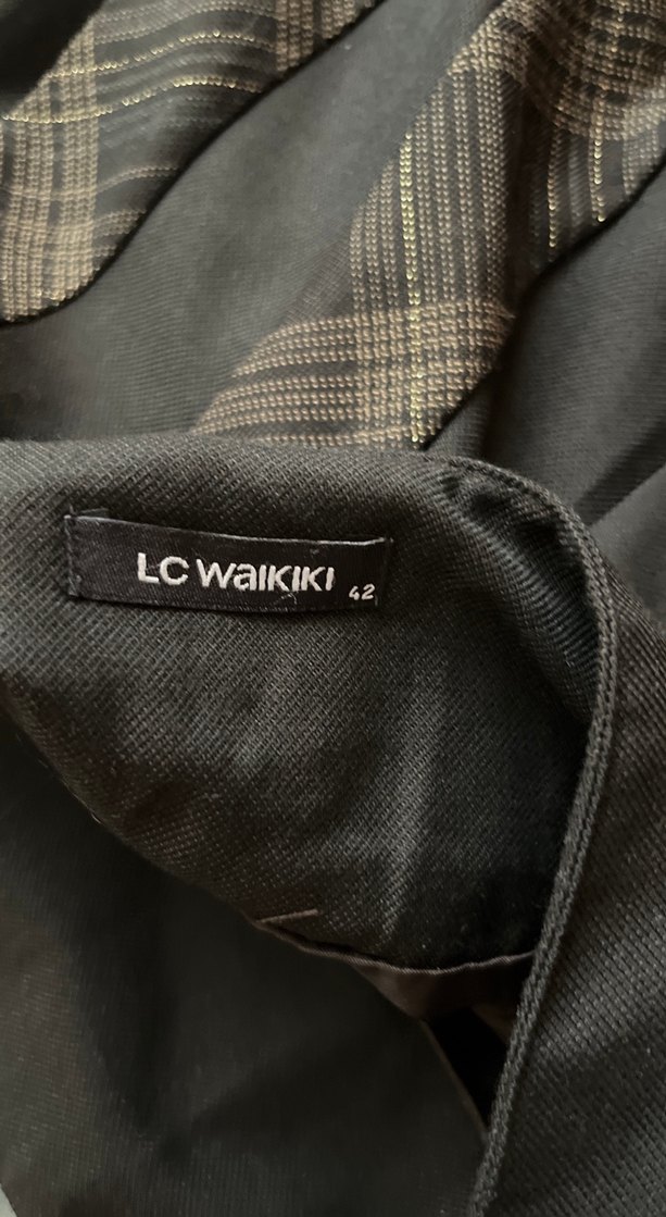 Piliseli Siyah Ekose Midi Hamile Etek - Görsel 3