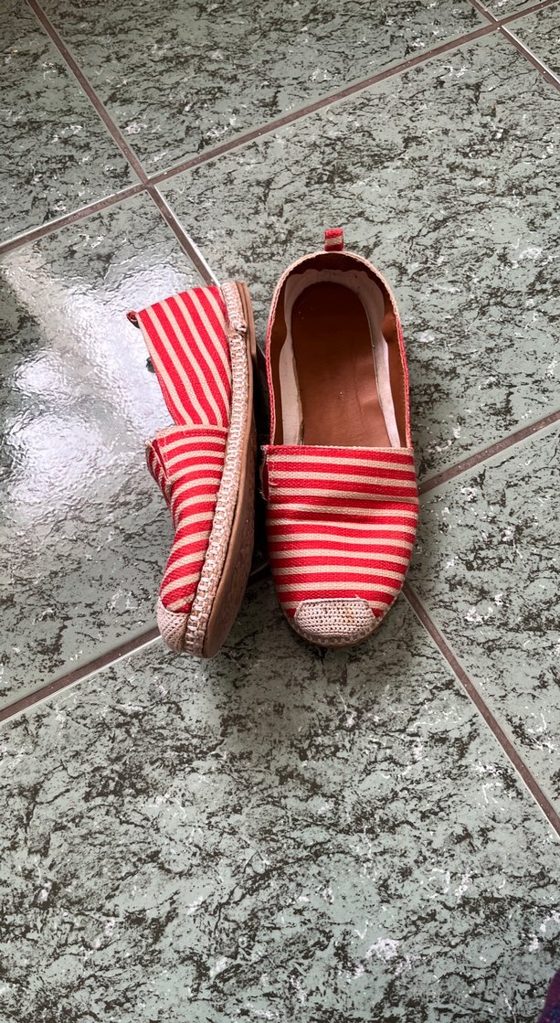 Kırmızı Kadın Hasır Topuklu Espadril - Görsel 2