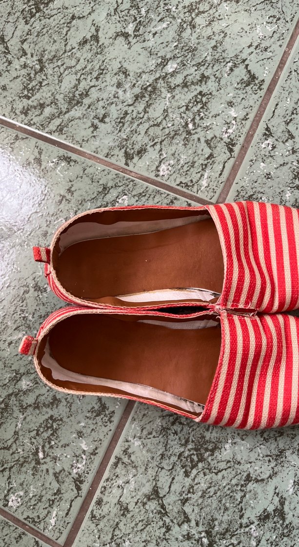 Kırmızı Kadın Hasır Topuklu Espadril - Görsel 3