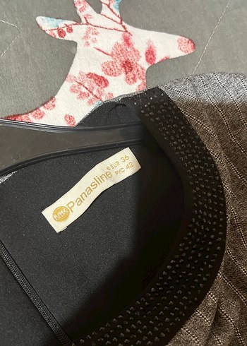 Gri Midi Triko Elbise Notch Yaka - Görsel 9