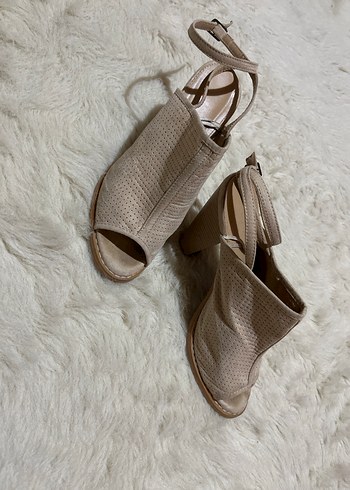 Bej Midi Kadın Elbise, Strappy Askılı, Normal Kesim - Görsel 3