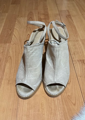 Bej Midi Kadın Elbise, Strappy Askılı, Normal Kesim - Görsel 4