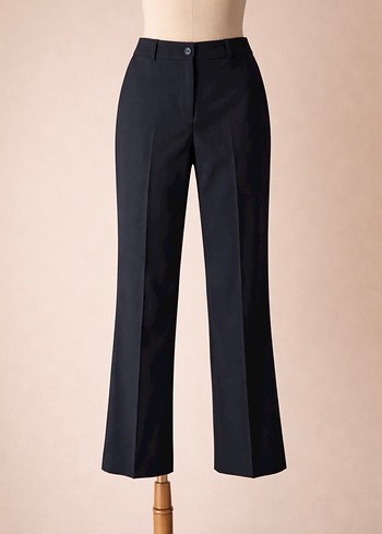 Düz Kesim, Klasik Kumaş Pantolon - Görsel 2