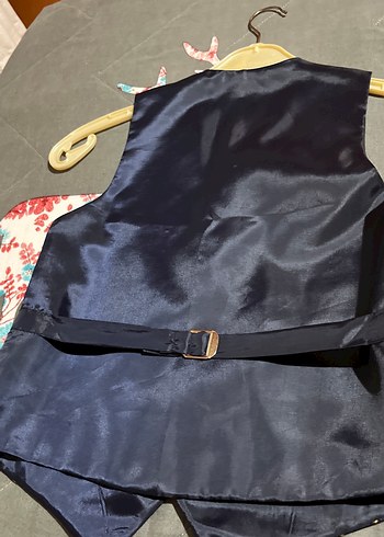 Düğmeli Lacivert Puantiyeli Erkek Yelek - Görsel 8