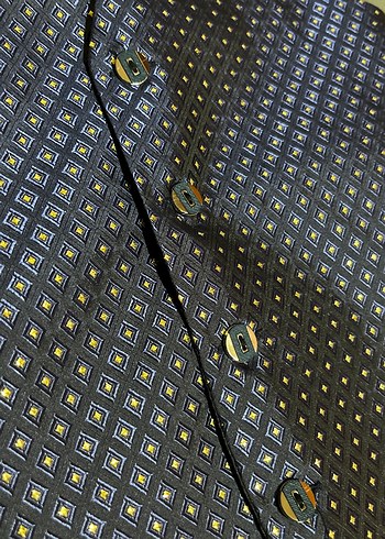 Düğmeli Lacivert Puantiyeli Erkek Yelek - Görsel 9