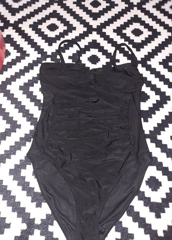 Siyah Gösterişli Kadın Mayo - Görsel 2