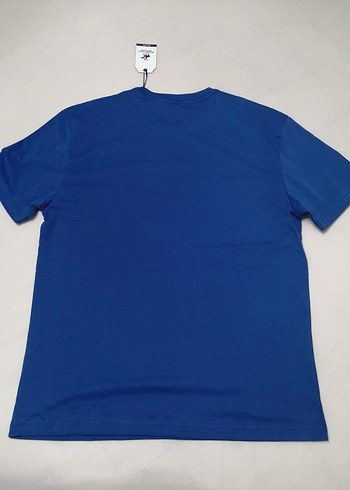 Beverly Hills Polo Club Koyu Mavi Baskılı Unisex Tişört