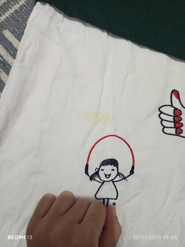 Düğmeli Baskılı Hamile Elbisesi - Görsel 3