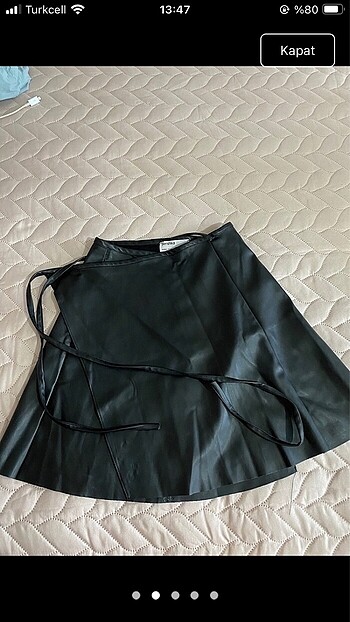 Bershka deri mini etek