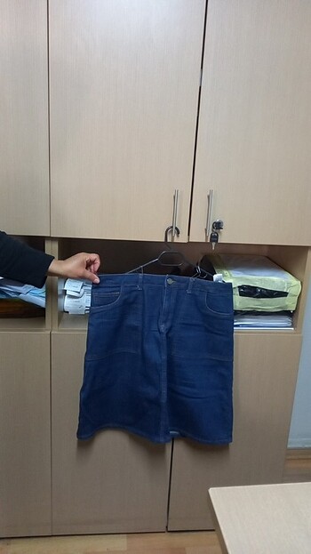 42 Beden lacivert Renk Kısa kot etek