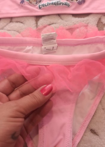 H&M Çiçek Desenli Pembe Kız Çocuk Bikini