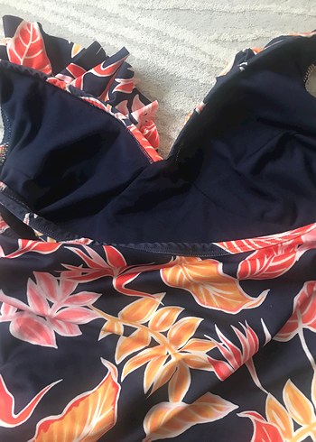 Renkli Bohem Fırfırlı Kadın Mayo - Görsel 3