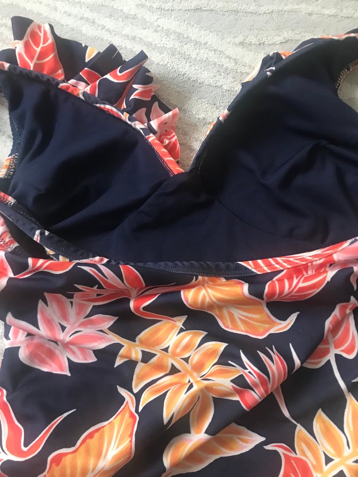 Renkli Bohem Fırfırlı Kadın Mayo - Görsel 3