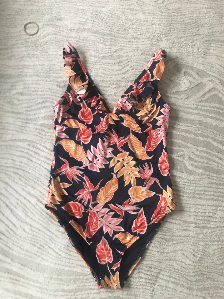 Renkli Bohem Fırfırlı Kadın Mayo - Görsel 2