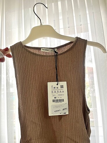 xs Beden camel Renk Pull&bear elbise