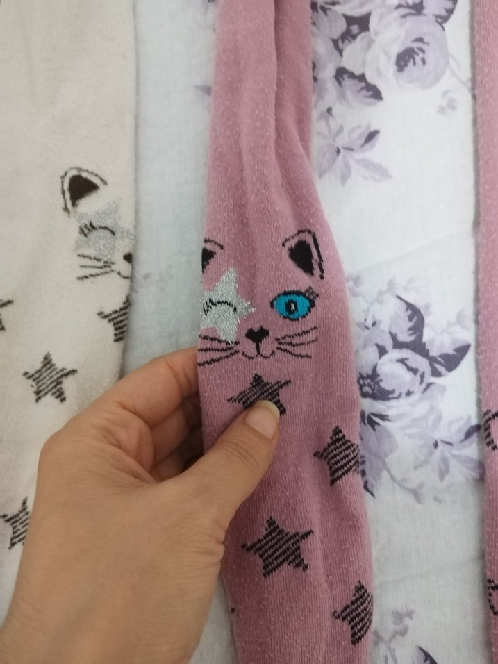 Çocuk Nakışlı Renkli Külotlu Çorap Seti - Görsel 4