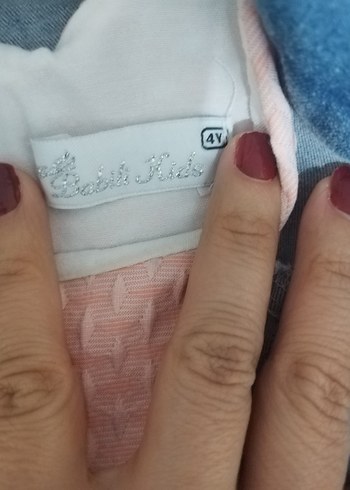 Nakışlı Pembe Kemerli Kız Elbisesi - Görsel 7